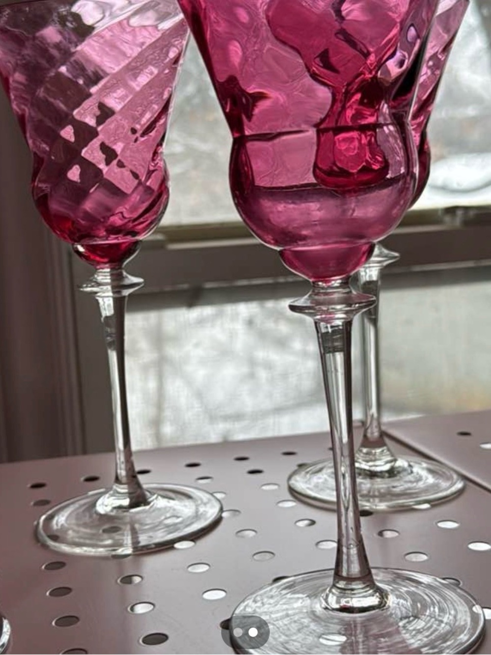 Vintage 1939’s Steuben German Crystal Stemware Wine Glasses set of 4
